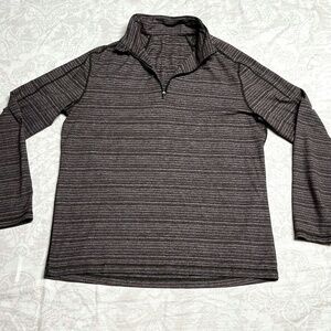 lululemon athletica Gray Striped Men's Shirt